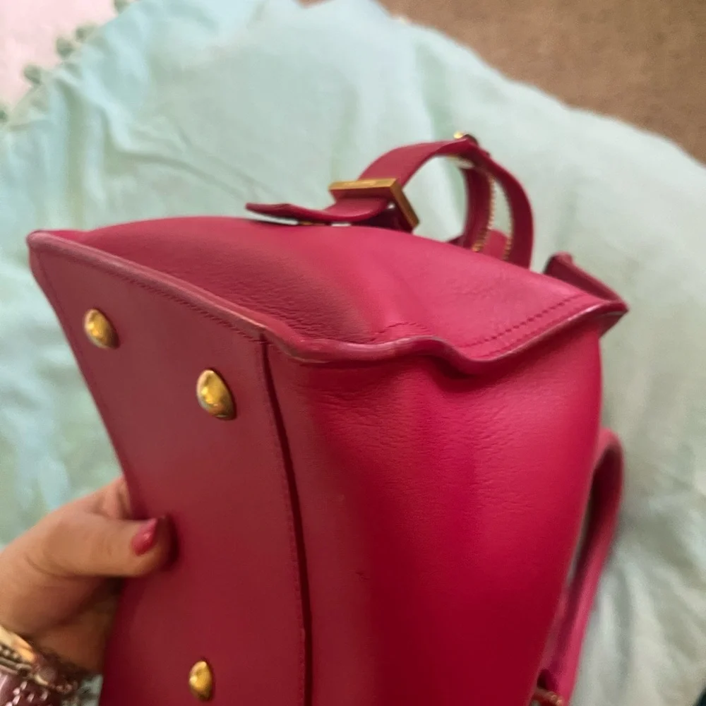 Saint Laurent Fuchsia Leather Satchel - Picture 8 of 12